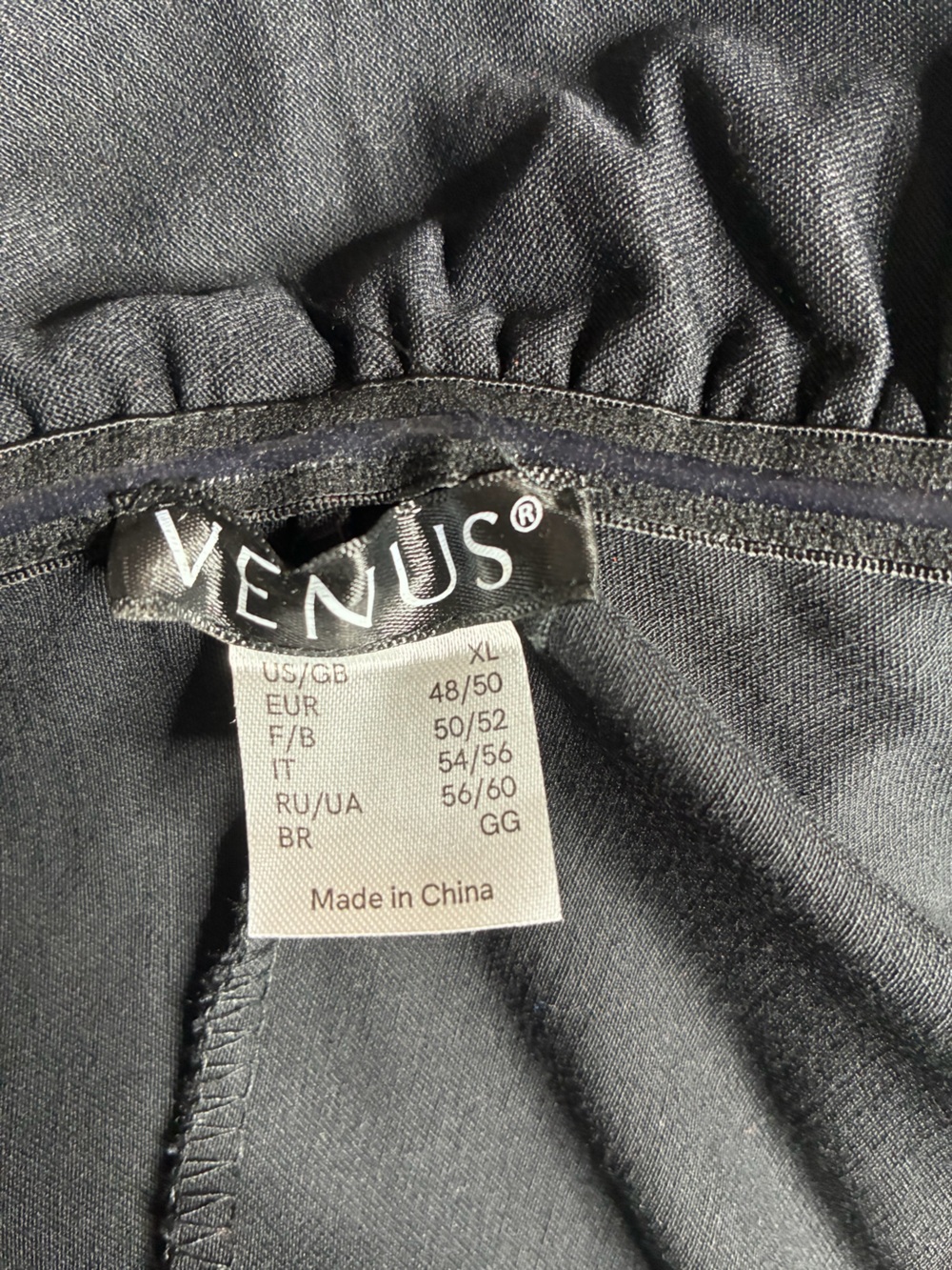 VENUS Black One-Shoulder Ruffle Top - Picture 3 of 3